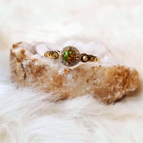 Opal Sterling Silver Rings - Picture 1 of 10